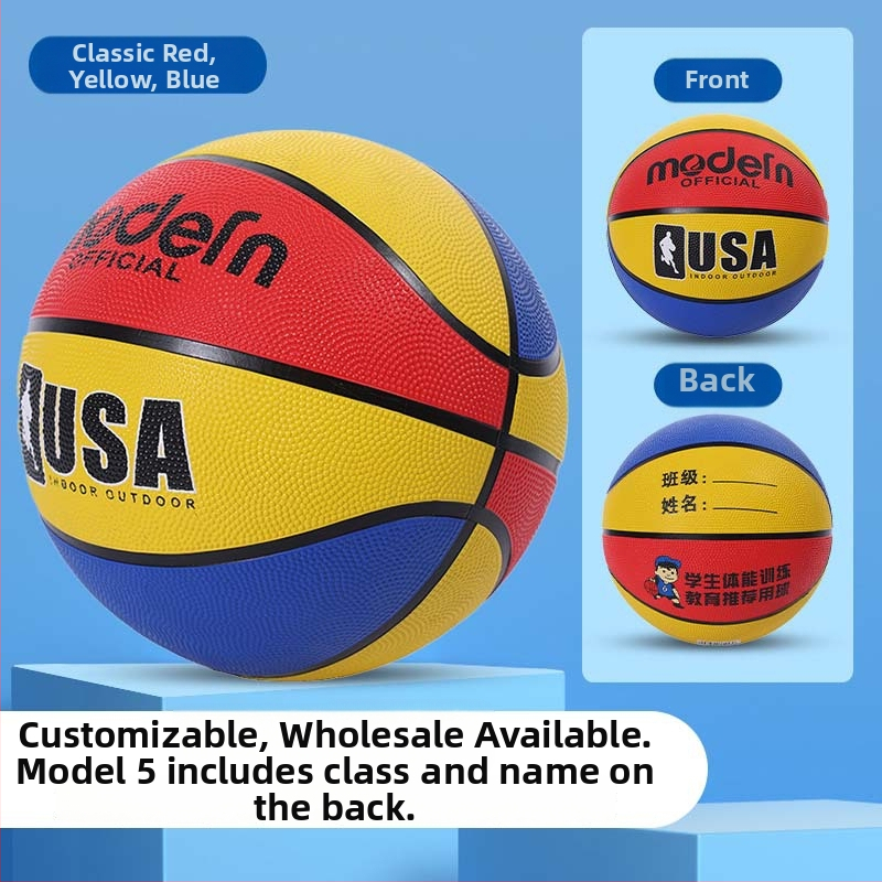 Bērnu gumijas basketbola bumba iekšējai un ārējai lietošanai; Materiāls: Gumija; Kategorija: Basketbols; Bērniem; Logotipa drukāšana: Pieejama; Pielāgošana: Jā