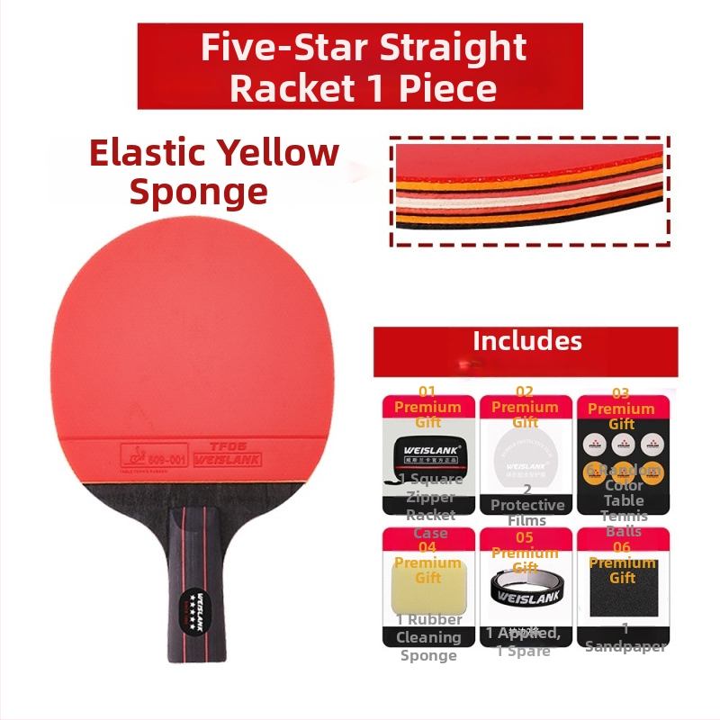 Lauatennise reket: otsene löök, PE plaat, pikk liimgum, kohandatav, trükitud logo