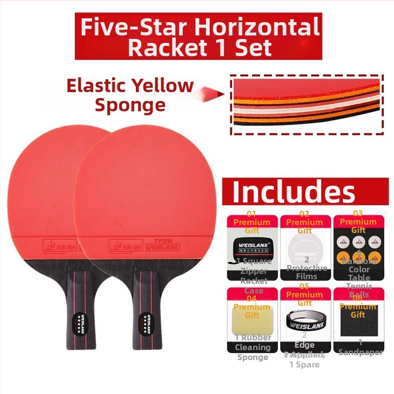 Lauatennise reket: otsene löök, PE plaat, pikk liimgum, kohandatav, trükitud logo