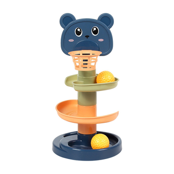 Švietimo trasos kamuoliukų bokštas žaislas vaikams 3–6 metų, plastikinė konstrukcija; lavina motoriką, rankų-akių koordinaciją, regą.