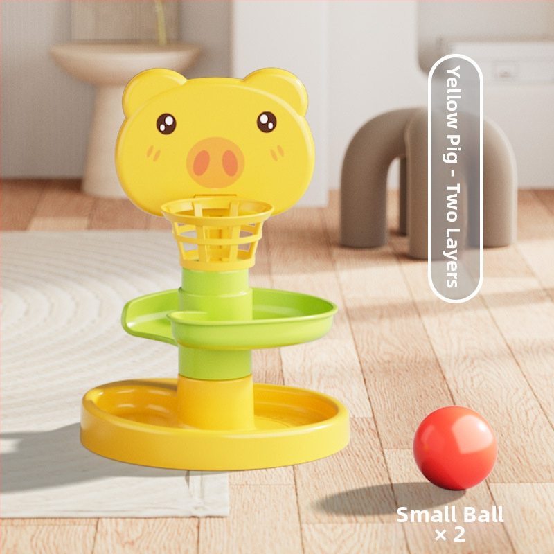 Interaktyvus trasos bokštelis su ridenančiomis rutulėmis – plastikinė žaisla vaikams 3-6 metų, skatina intelektinį vystymąsi, rankų-akių koordinaciją ir tėvų-vaikų bendravimą