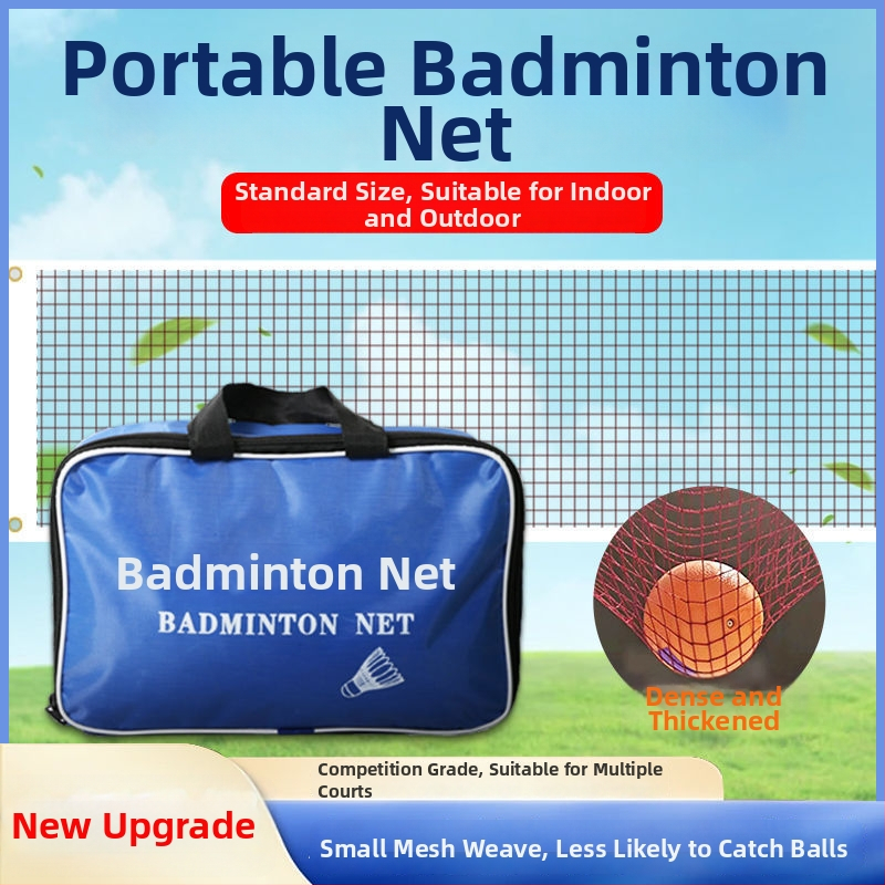 Štandardná sieť na badminton, na vnútorné aj vonkajšie použitie, prenosná a skladacia, profesionálnej/športovej kvality