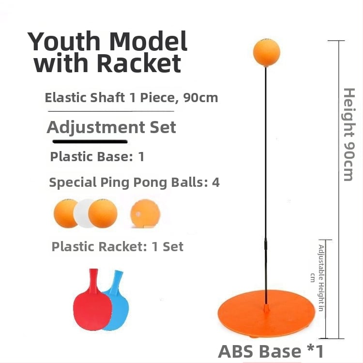 JIANQING lauatennise treener elastse võlliga, siseüksuse üksiktreeningukomplekt, PP materjal