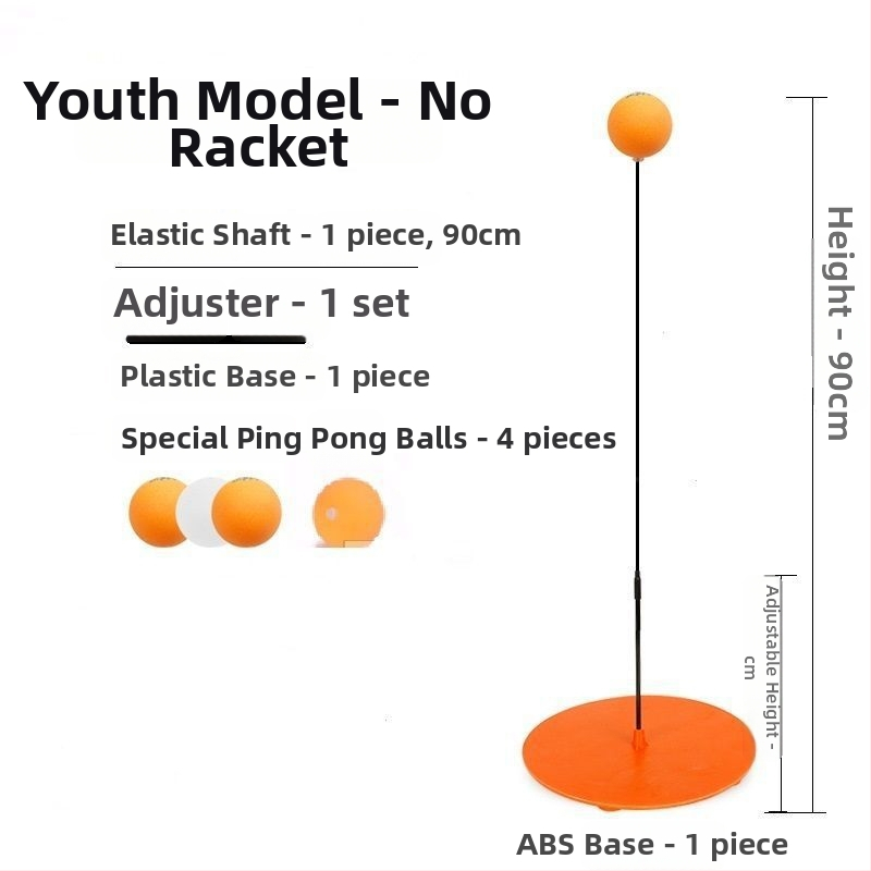JIANQING lauatennise treener elastse võlliga, siseüksuse üksiktreeningukomplekt, PP materjal