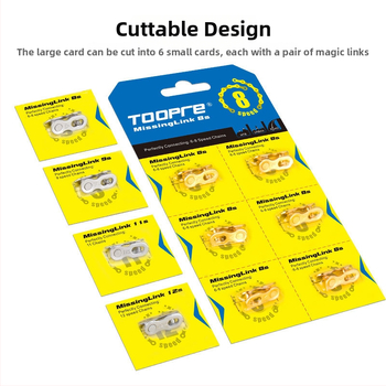 TOOPRE metallist kettaluku mägirattale kiirkinnitusega, sobib MTB 8–12 kiirusega ja teedel 24/27/30 kiirusega, karbis