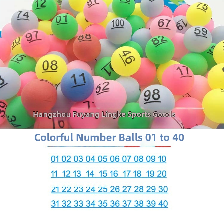Numbriline pall 01-100 lauatennisele — PP materjal, Wheat tip kaubamärk, trükitud logotüüp, töötlemise kohandamine