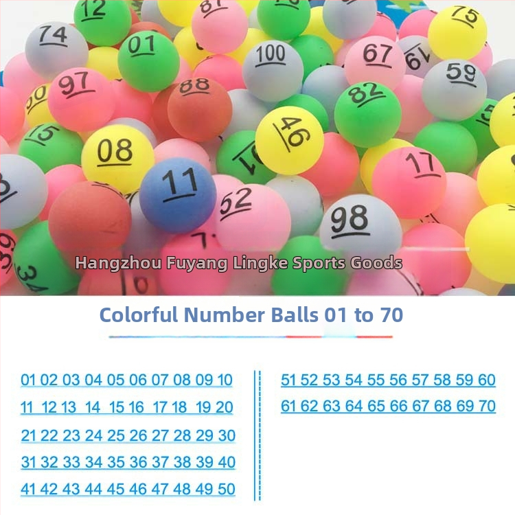 Numbriline pall 01-100 lauatennisele — PP materjal, Wheat tip kaubamärk, trükitud logotüüp, töötlemise kohandamine