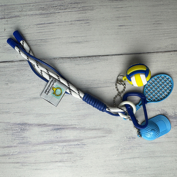 Breloc metalic cu motív rachetă, accesoriu sport pentru geantă, origine Hebei, lansare toamna 2025.