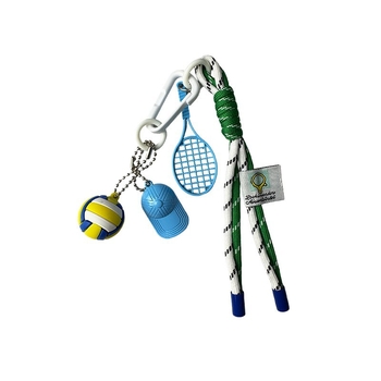 Breloc metalic cu motív rachetă, accesoriu sport pentru geantă, origine Hebei, lansare toamna 2025.