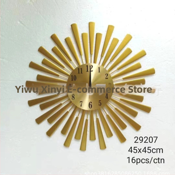 Fali óra fémből, kör alakú, elemmel működő, sweep seconds mozgás, analóg kijelző számokkal