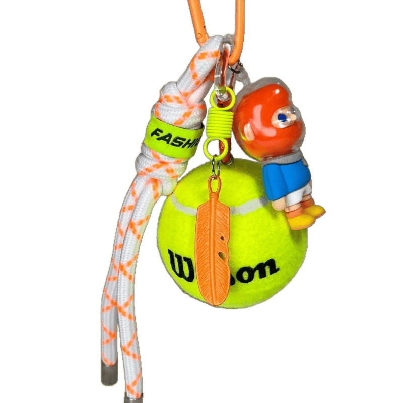 Kljucni lanac s tenis temom za rođendan, metalni, crtani stil, šifra proizvoda Hjjfrbdf