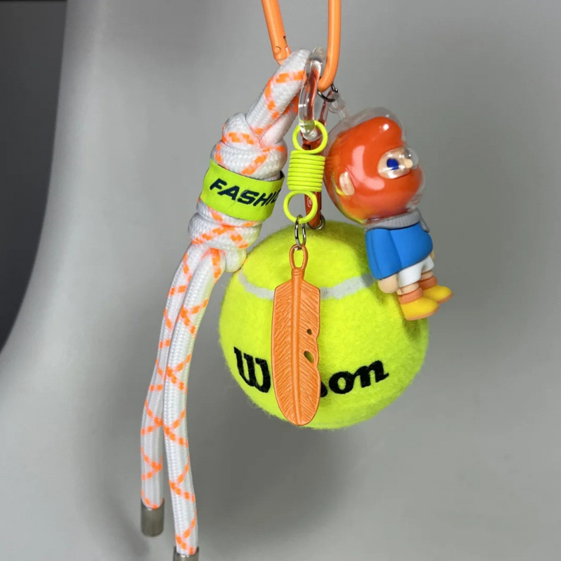Kljucni lanac s tenis temom za rođendan, metalni, crtani stil, šifra proizvoda Hjjfrbdf