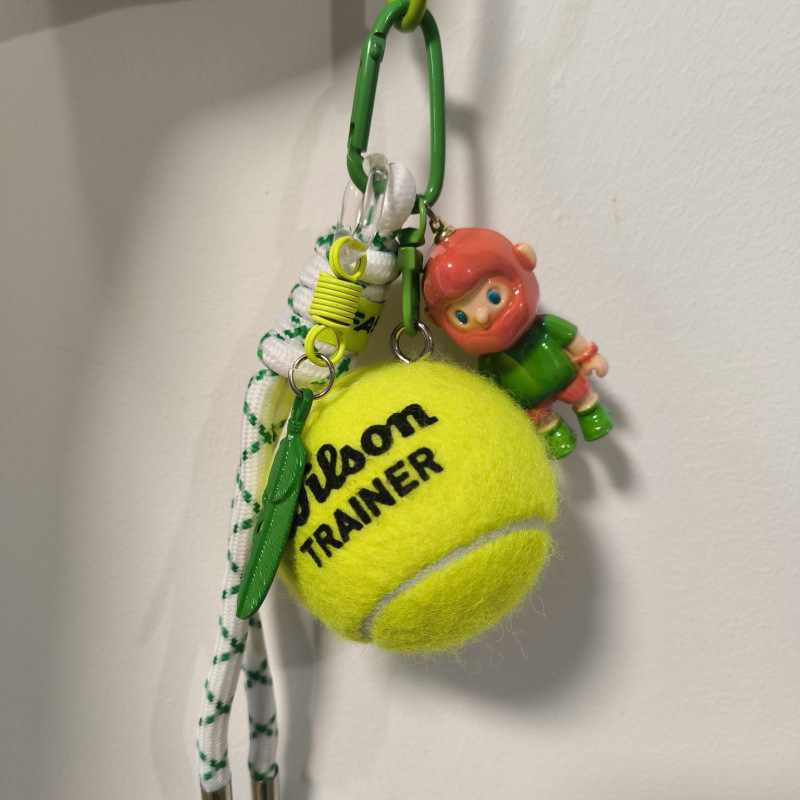 Kljucni lanac s tenis temom za rođendan, metalni, crtani stil, šifra proizvoda Hjjfrbdf