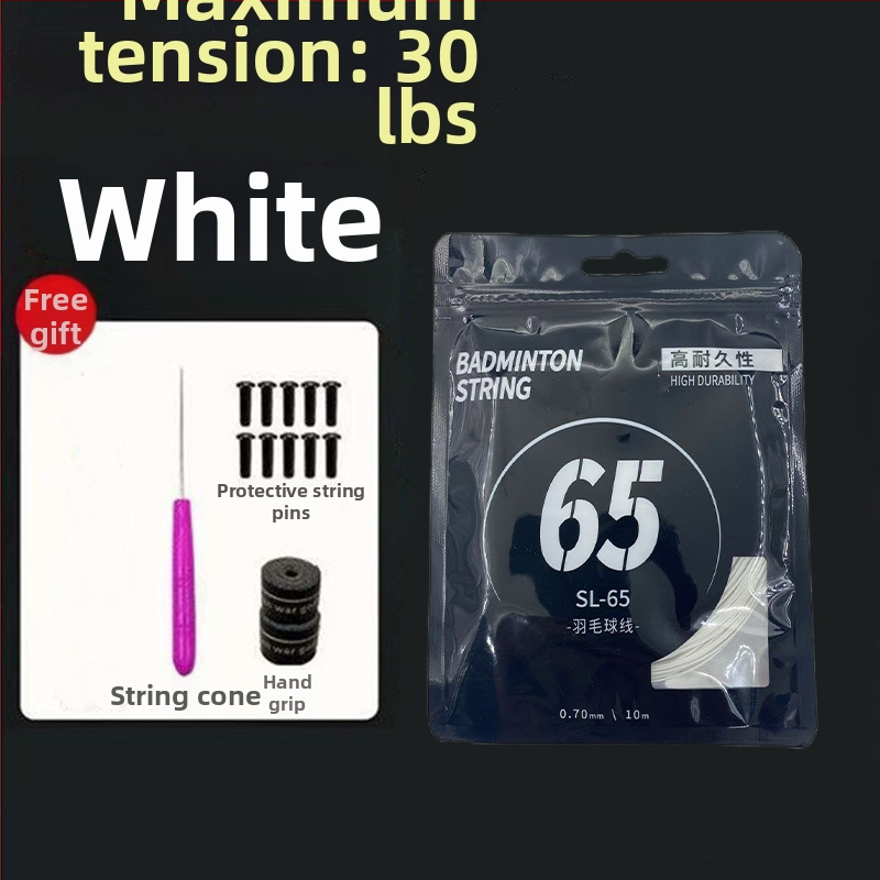 Badmintonireketi strunade komplekt — nailonkiud, pinge 18–30 lb, Record Work, badmintonile.