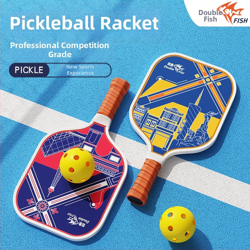 Pisces oglekļa šķiedras pickleball rakete komplekts iekšējai un ārējai lietošanai, ultra viegls iesācējiem, trenēšanās komplekts