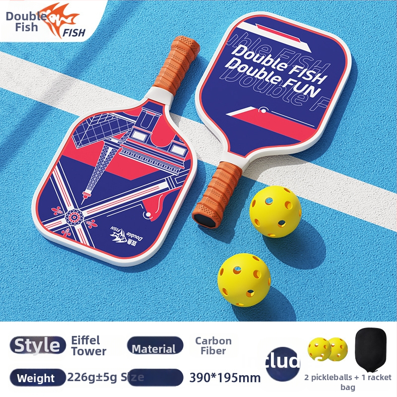 Pisces oglekļa šķiedras pickleball rakete komplekts iekšējai un ārējai lietošanai, ultra viegls iesācējiem, trenēšanās komplekts