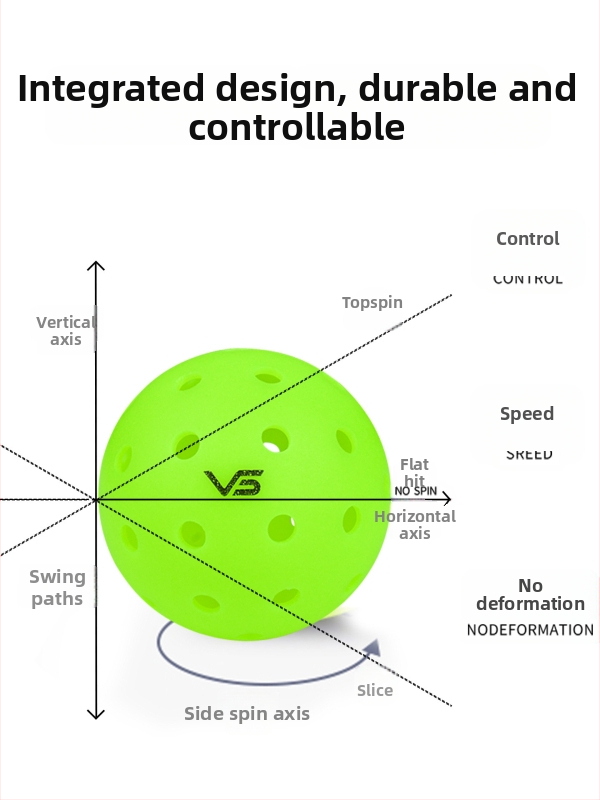 Lopta pickleball Vispinvo – 40 otvorov, PE materiál, hmotnosť 26 g
