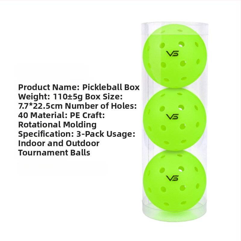 Vispinvo pickleball bumba — 40 caurumi, PE materiāls, svars 26 g