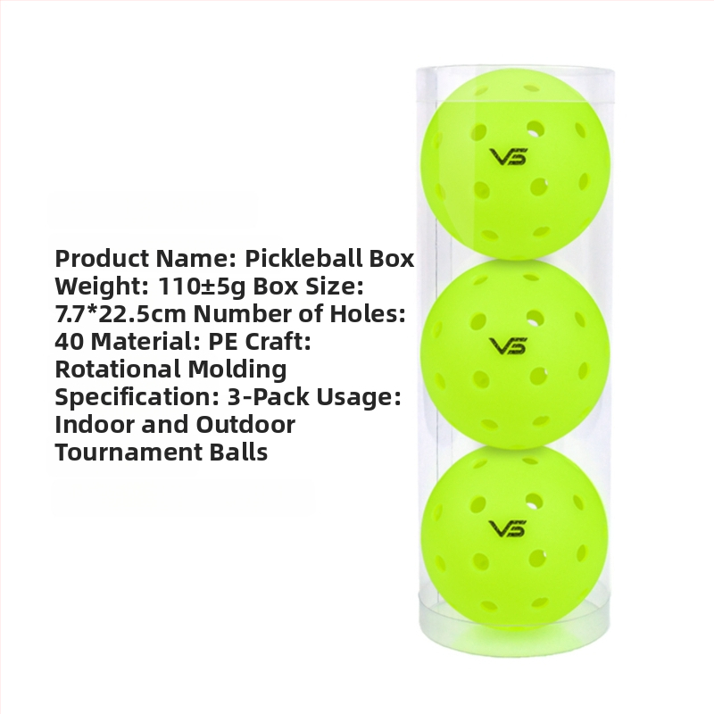 Vispinvo pickleball bumba — 40 caurumi, PE materiāls, svars 26 g