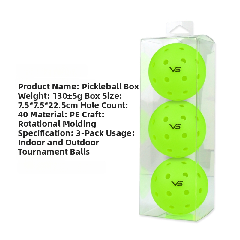 Vispinvo pickleball bumba — 40 caurumi, PE materiāls, svars 26 g
