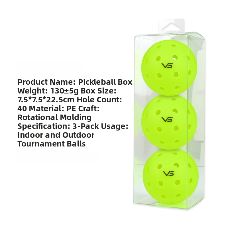 Vispinvo pickleball bumba — 40 caurumi, PE materiāls, svars 26 g