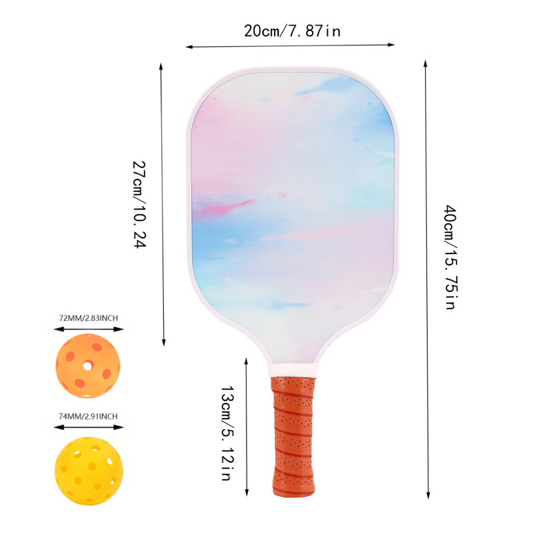 Raketa za pickleball — konstrukcija od staklenih vlakana, 225 g, National Fu, UV ispis