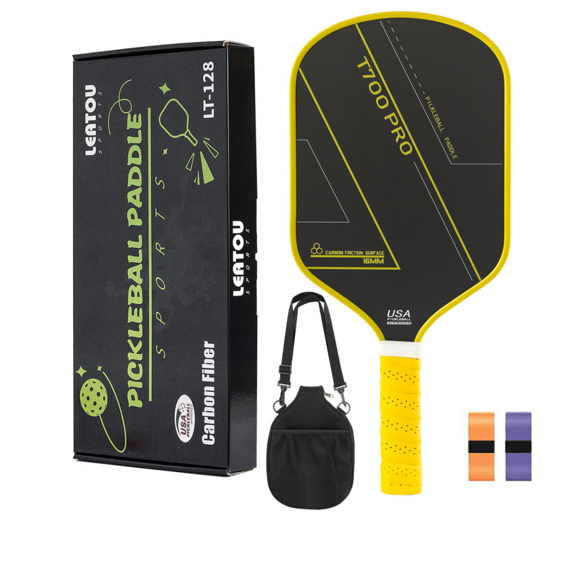 LEATOU pickleball palica od karbonskih vlakana T700, teksturirana površina, težina 450 g, uz torbicu za pohranu
