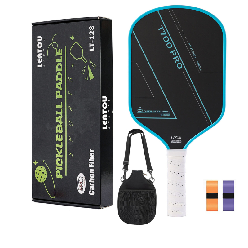 LEATOU pickleball palica od karbonskih vlakana T700, teksturirana površina, težina 450 g, uz torbicu za pohranu