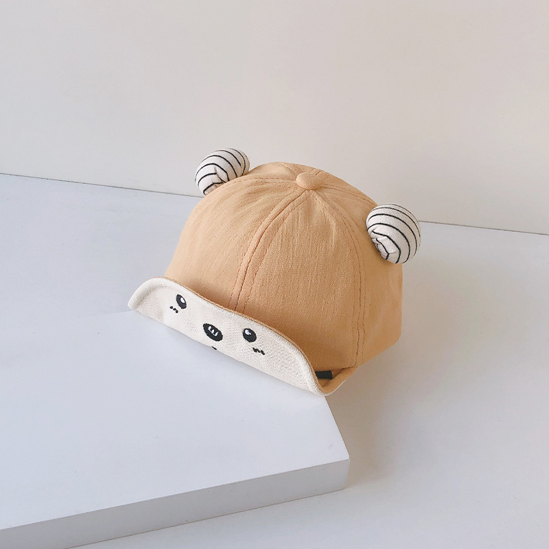 6–12 hónapos babának szóló napvédő sapka — kupola alakú teteje, rövid karima, uniszex, légáteresztő, napvédelem, tie-dye mintázat