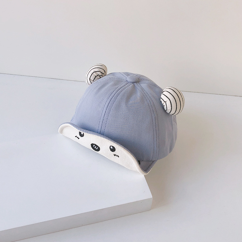 6–12 hónapos babának szóló napvédő sapka — kupola alakú teteje, rövid karima, uniszex, légáteresztő, napvédelem, tie-dye mintázat