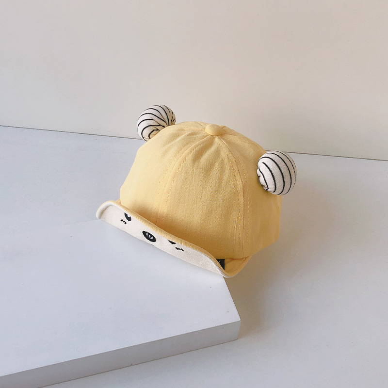 6–12 hónapos babának szóló napvédő sapka — kupola alakú teteje, rövid karima, uniszex, légáteresztő, napvédelem, tie-dye mintázat