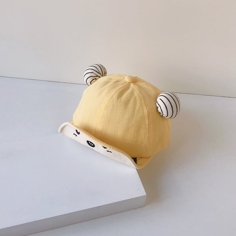 6–12 hónapos babának szóló napvédő sapka — kupola alakú teteje, rövid karima, uniszex, légáteresztő, napvédelem, tie-dye mintázat