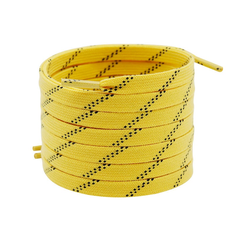 Coulkin #68 sērija plakani divslāņu kokvilnas kurpju auklas, ledus hokeja stils, garums 60–330 cm, universālas, visu sezonu izmantošanai