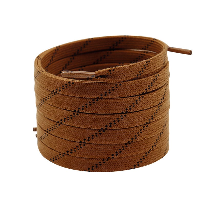 Coulkin #68 sērija plakani divslāņu kokvilnas kurpju auklas, ledus hokeja stils, garums 60–330 cm, universālas, visu sezonu izmantošanai