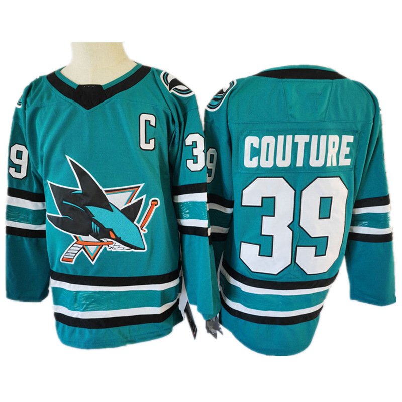 Φανέλα χόκεϊ επί πάγου №39, ρετρό κεντημένη, ανδρική, ύφασμα μίγματος βαμβακιού 60% πολυεστέρας, μονόχρωμη