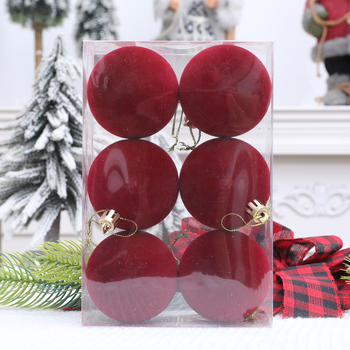 Božićna kuglica ukras, materijal flocking, stil modernog jednostavnog dizajna, poluručna i polu-mehanička izrada.