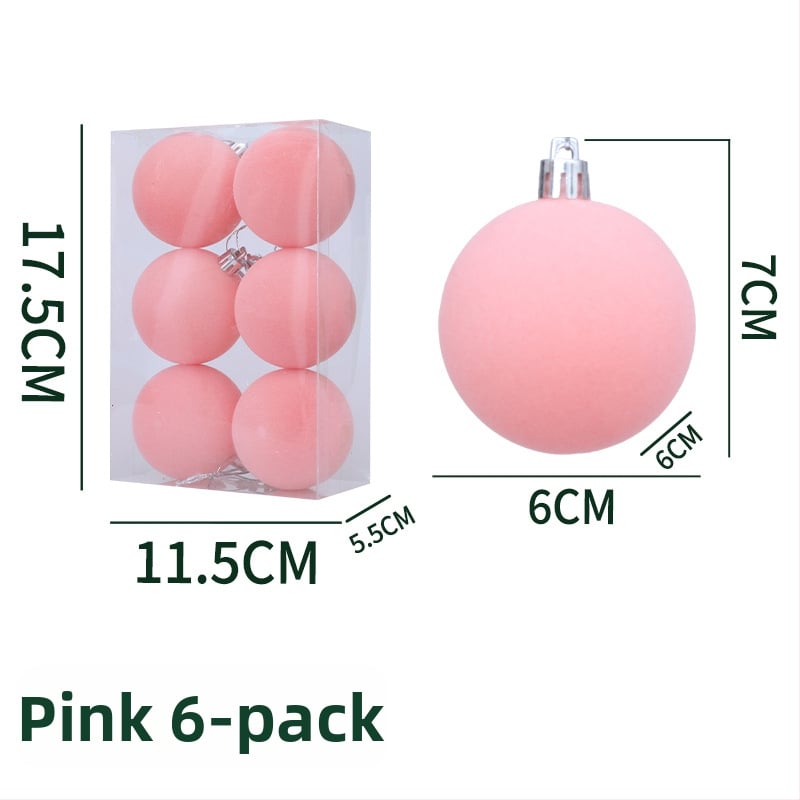 Božićna kuglica ukras, materijal flocking, stil modernog jednostavnog dizajna, poluručna i polu-mehanička izrada.