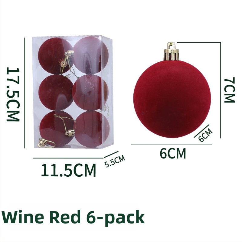 Božićna kuglica ukras, materijal flocking, stil modernog jednostavnog dizajna, poluručna i polu-mehanička izrada.