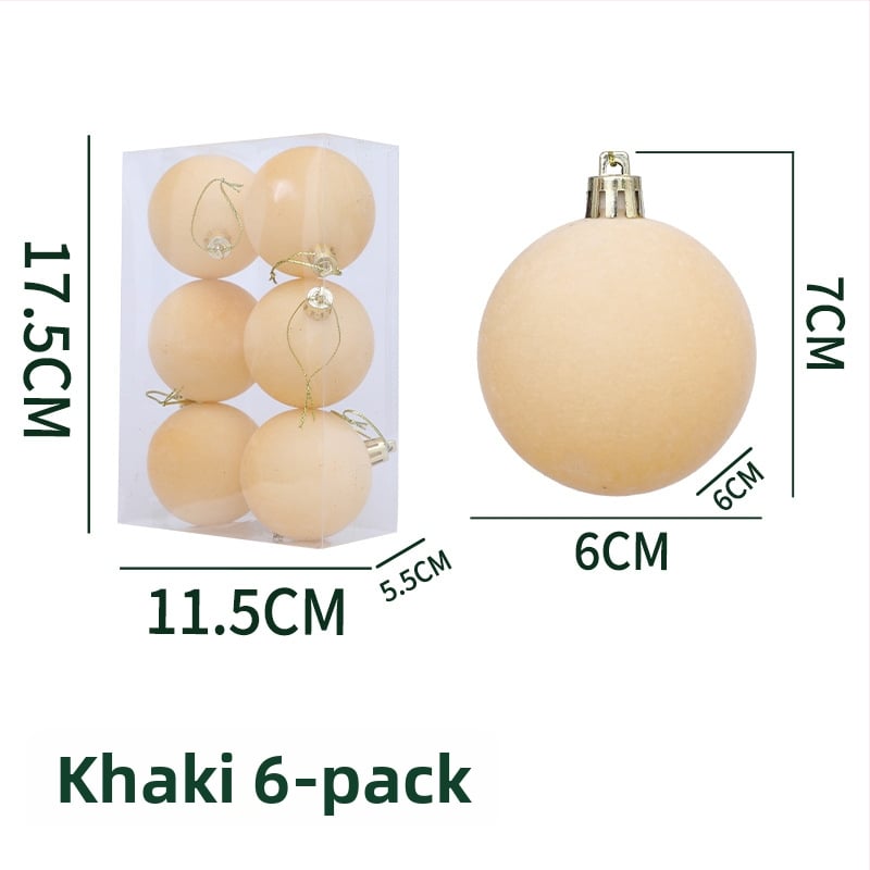 Božićna kuglica ukras, materijal flocking, stil modernog jednostavnog dizajna, poluručna i polu-mehanička izrada.