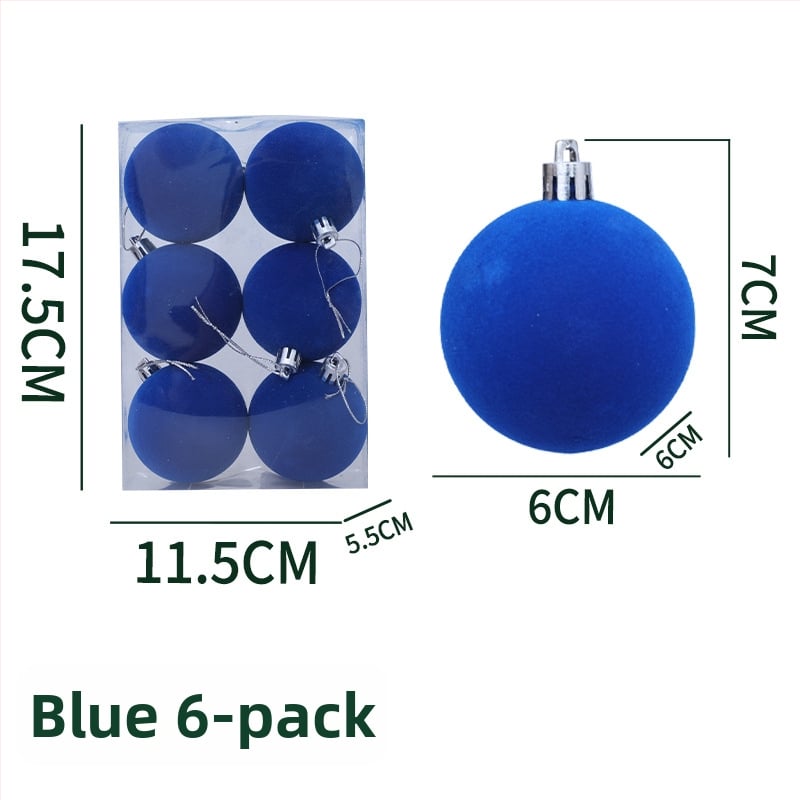 Božićna kuglica ukras, materijal flocking, stil modernog jednostavnog dizajna, poluručna i polu-mehanička izrada.