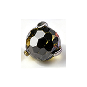 Титаниево езиково пирсинг колче с геометрична диско топка от циркон — унисекс бижута за ухо и тяло, титаниева сплав, цирконови кристали, геометрична форма