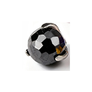 Титаниево езиково пирсинг колче с геометрична диско топка от циркон — унисекс бижута за ухо и тяло, титаниева сплав, цирконови кристали, геометрична форма