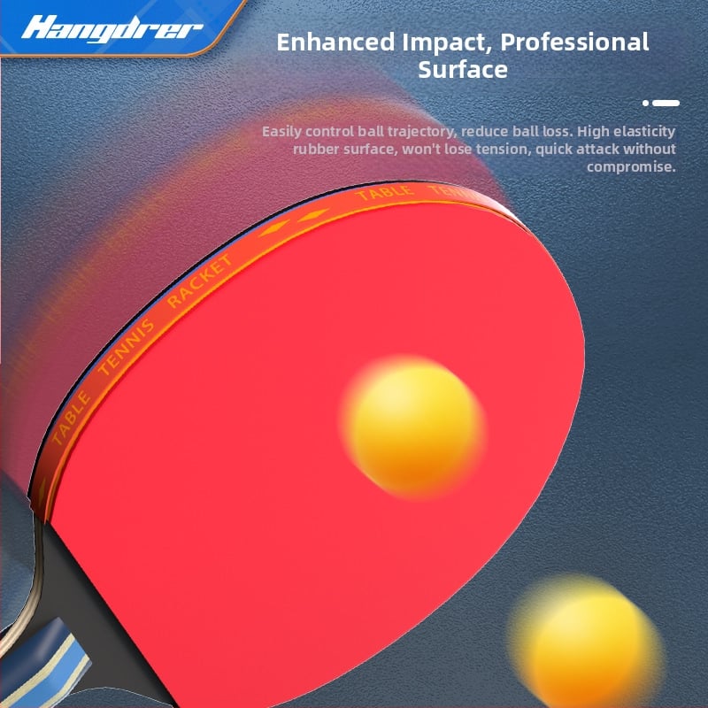 Han Yi kahepoolsed lauatennise raketid komplekt, positiivse liimiga kumm, otselöök, 2 raketid, kood HJPPQP