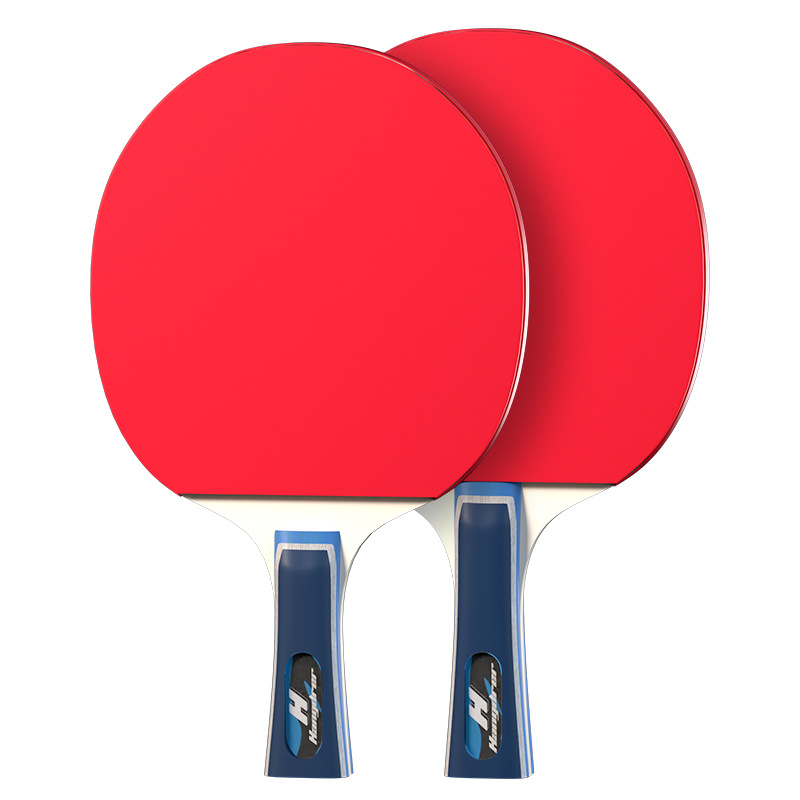 Han Yi divpusējs galda tenisa raketes komplekts, pozitīvas līmētas gumijas, tiešais sitiens, 2 raketes, kods HJPPQP