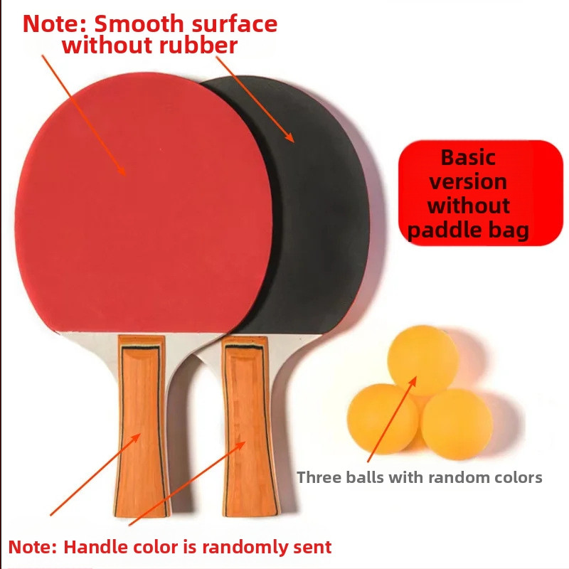 Han Yi divpusējs galda tenisa raketes komplekts, pozitīvas līmētas gumijas, tiešais sitiens, 2 raketes, kods HJPPQP