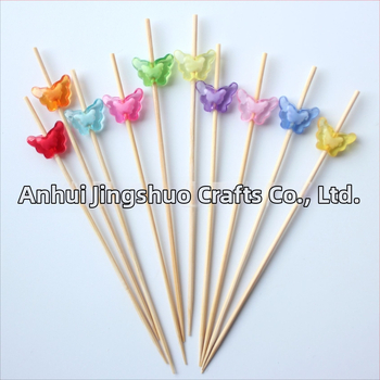 Vienkartiniai bambuko iešmeliai kokteiliams, 2 mm storio, logotipo spausdinimas įmanomas, apdorojimas ir pritaikymas, tinka vaisiams, duonai ir maisto dekoravimui