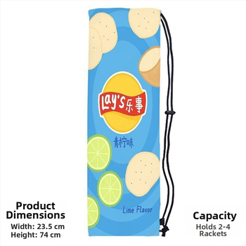 Sac portabil de depozitare pentru racheta de badminton pentru adulți, cu design drăguț și stilat, curea crossbody și buzunar protector cu șnur