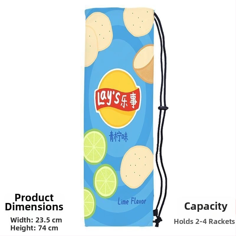 Sac portabil de depozitare pentru racheta de badminton pentru adulți, cu design drăguț și stilat, curea crossbody și buzunar protector cu șnur