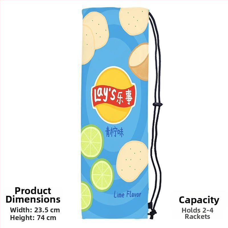 Prenosná taška na uloženie rakety na badminton pre dospelých, s roztomilým a štýlovým dizajnom, popruhom cez rameno a ochranným vreckom so šnúrkou