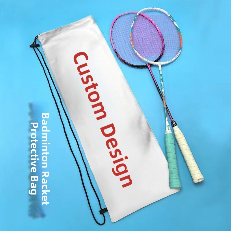 Sac portabil de depozitare pentru racheta de badminton pentru adulți, cu design drăguț și stilat, curea crossbody și buzunar protector cu șnur